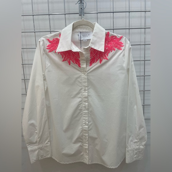 The Shirt Embroidered white button down blouse - Picture 1 of 3